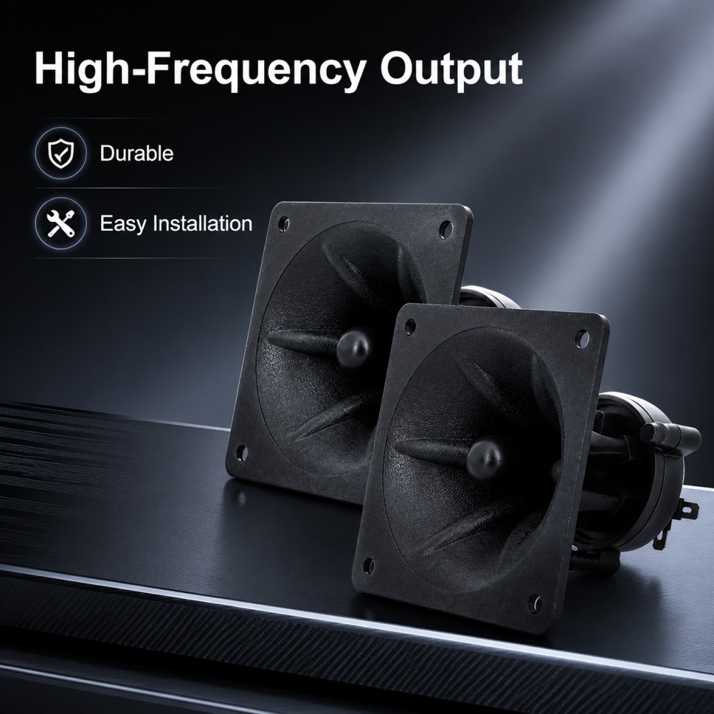Tweeter - 2 個 150 ワット 85 ミリメートルセラミックピエゾツイーターホーン高デシベル正方形ラウンドオーディオスピーカー