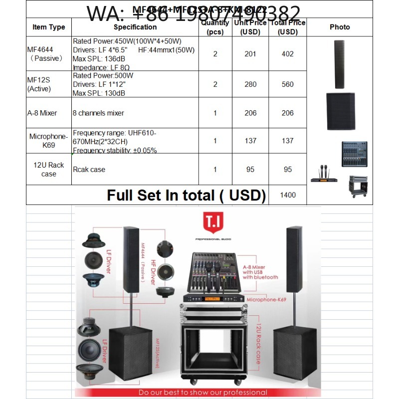 Full Range Speaker - デュアル15インチ2ウェイポータブルカラムスピーカー、屋内外ステージ用パッシブフルレンジPAシステム