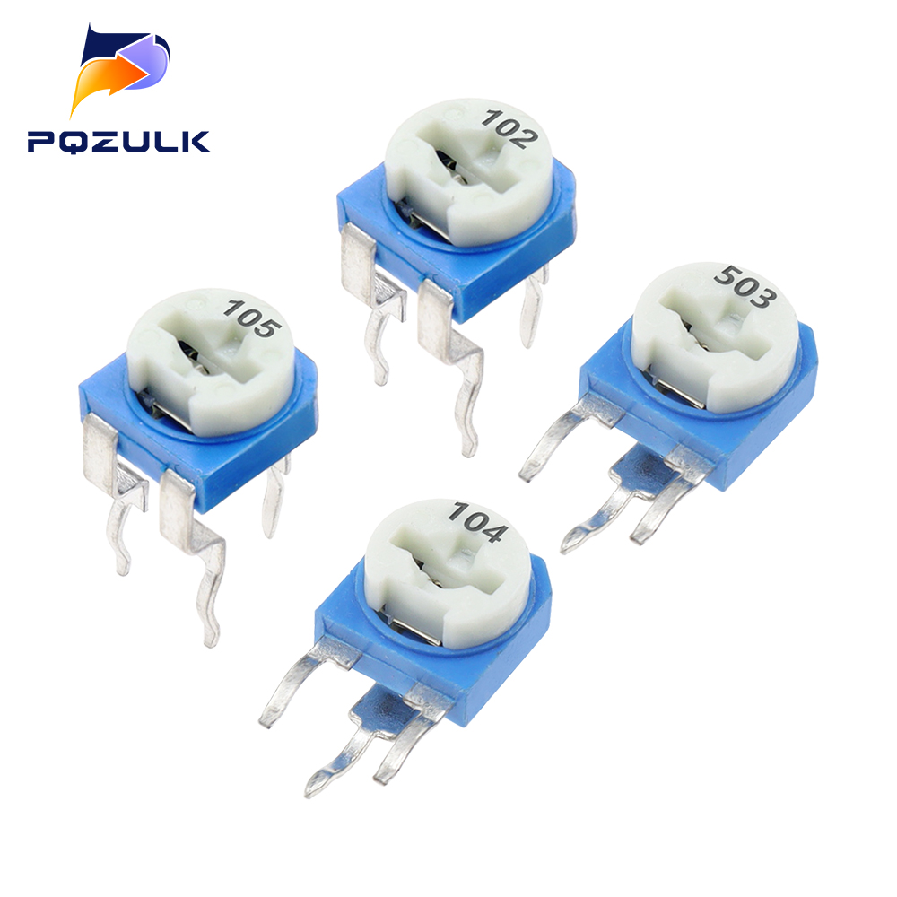 Potentiometer 10K - ポテンショメータ,可変抵抗器,rm063,RM-065, 100,200,500, 1m, 1mオーム,1k, 2k, 5k,