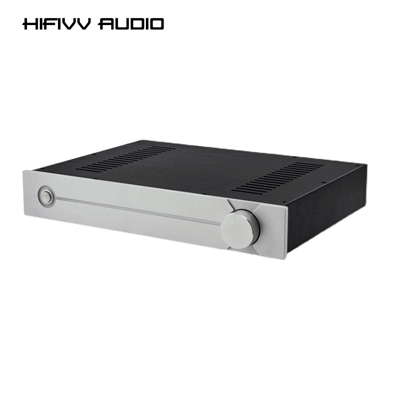 Speaker Enclosure - DIY HiFi アルミシャーシパワーアンプケースプリアンプエンクロージャプリアンプ DAC デコーダミッドサイズボックス W430mmxD312mmxH70mm