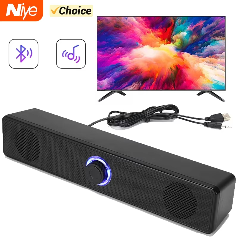 Speaker Driver - テレビ・コンピューター・ホームシアター用Bluetoothサウンドバー、サブウーファー付き、4Dサラウンド有線ステレオスピーカー、強力な低音