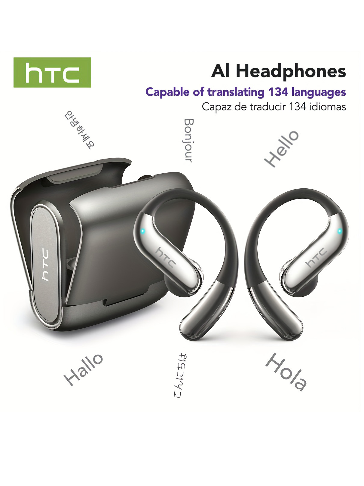 Subwoofer - オープンイヤー Bluetooth ヘッドフォン HTC 30 時間再生