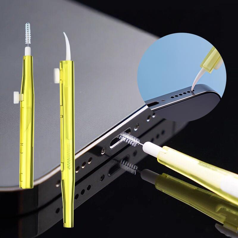 Diy Headphone - 携帯電話スピーカー充電ポートクリーニングセット、iPhone 16/15/14用ダストプラグ、イヤホンクリーニングキットブラシ（Samsung/Xiaomi対応）