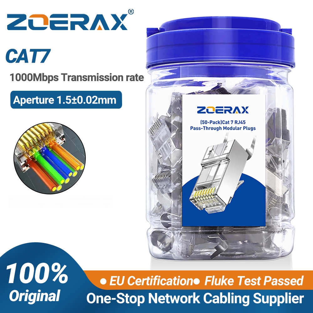 Rj45 Jack - ZoeRax 50 パック シールド付き RJ45 Cat7