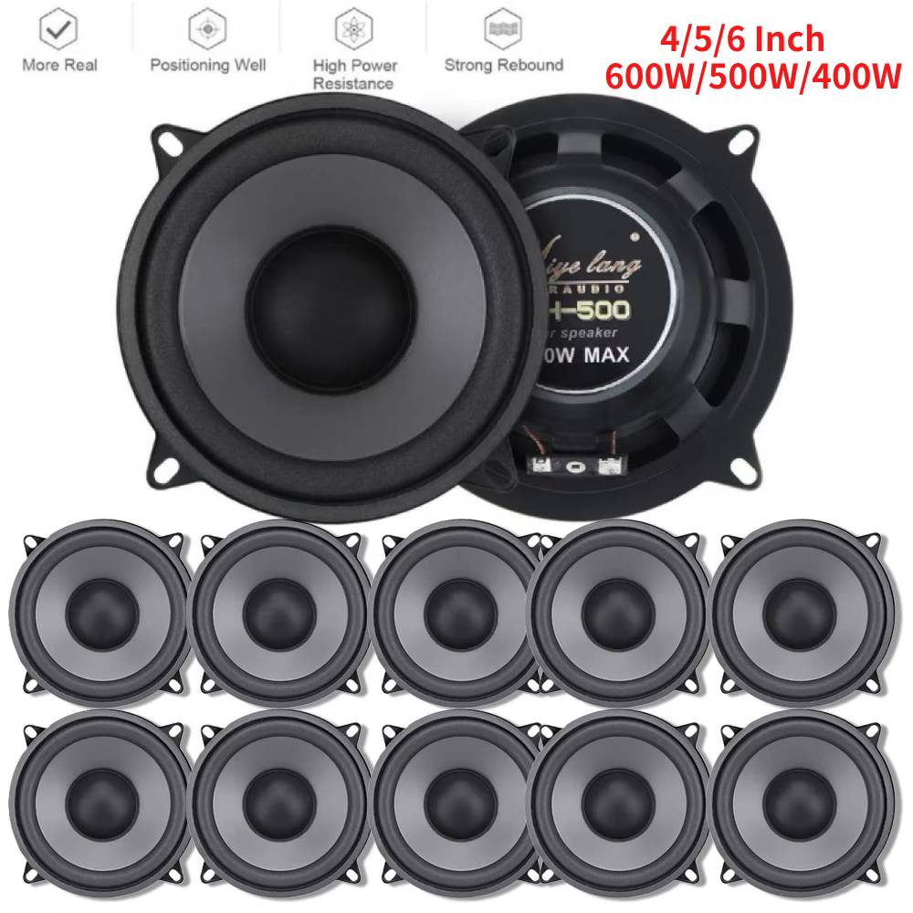 Speaker Crossover - 4/5/6インチユニバーサルカーハイファイ同軸ステレオスピーカー400/500/500Wカースピーカーサブウーファーオートオーディオミュージックフルレンジ周波数スピーカー