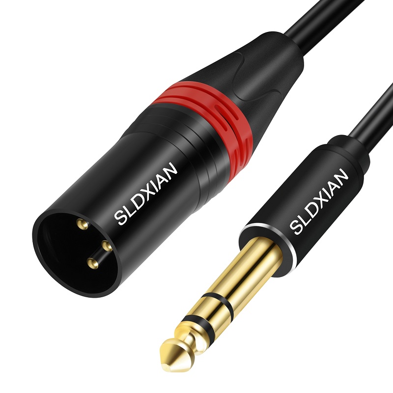 Trs Cable - 1/4インチTRS - XLRオスケーブル、バランス型6.35mm TRSプラグ - 3ピンXLRオス、TRSオス