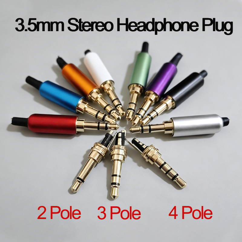 Audio Jumper Wire - 1PC 3.5 ミリメートルオーディオコネクタ 2/3/4 極ヘッドフォンジャックオスプラグイヤホン修理ケーブルはんだワイヤー DIY