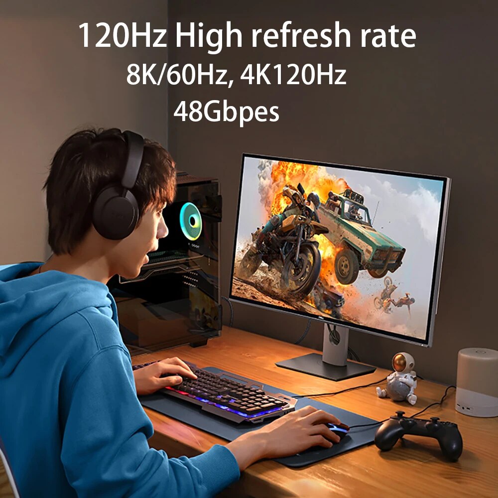 Hdmi-互換の2.1ケーブル、超高速、8k、60hz、4k - Mdi Cable のレビューと価格
