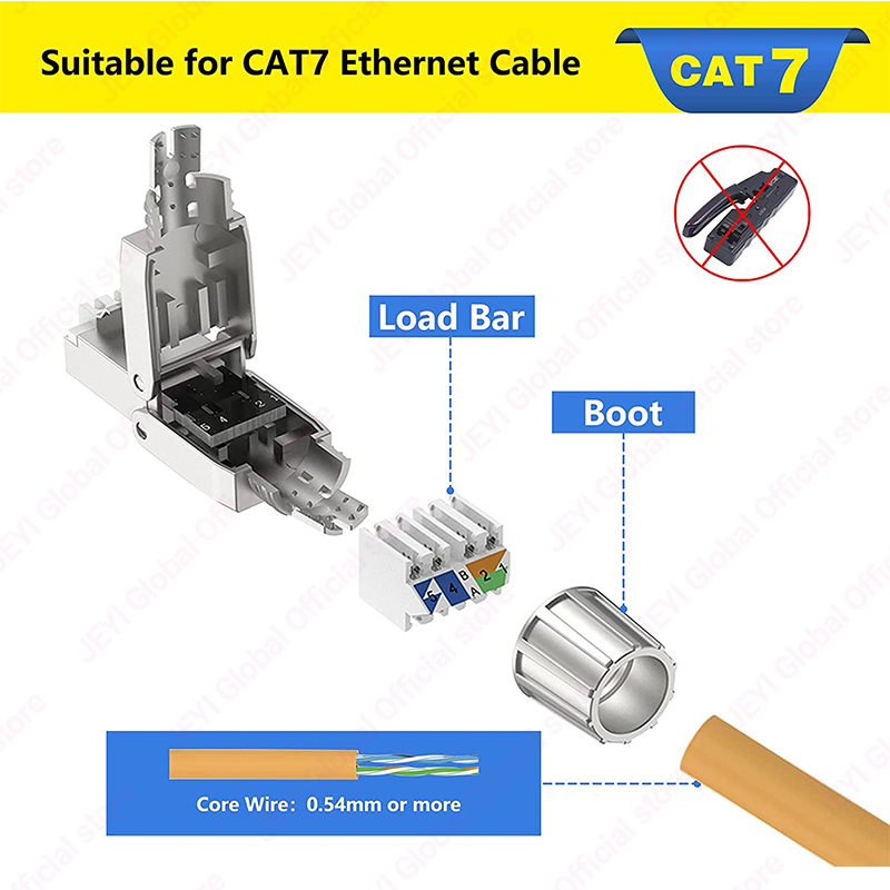 JEYI CAT7 6A RJ45 コネクタ 8P8C ST - Rj45 Jack のレビューと価格