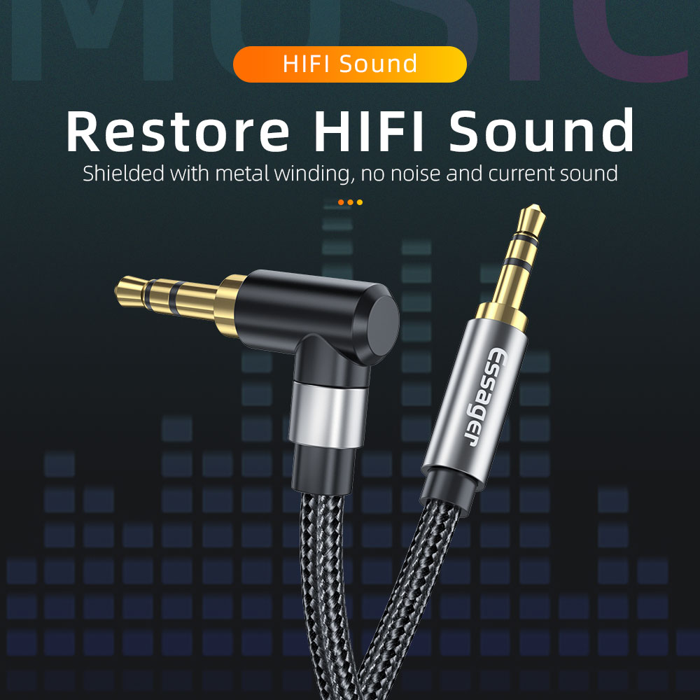 Essager Aux 延長ケーブル 3.5 ミリメートルジ - Audio Jumper Wire のレビューと価格