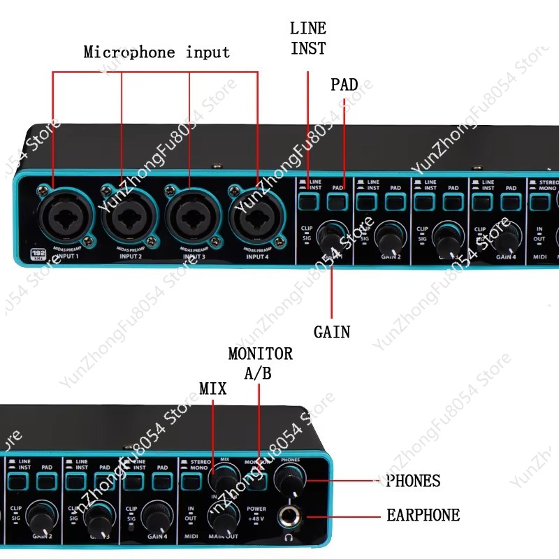 プロフェッショナル第3世代4x4 USBコンピューターオーデ - Audio Interface のレビューと価格