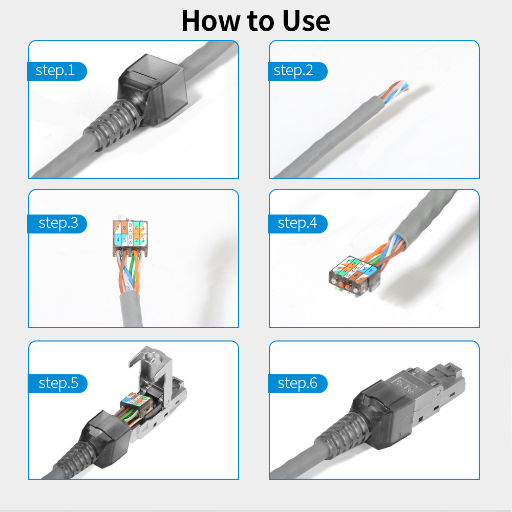 Cat6A/Cat6シールド付きRJ45コネクタ（工具不要型 - Rj45 Jack のレビューと価格