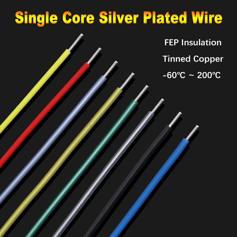 単芯銀メッキ銅線 Sq 0.06～1mm FEP絶縁 DIY - Audio Jumper Wire のレビューと価格