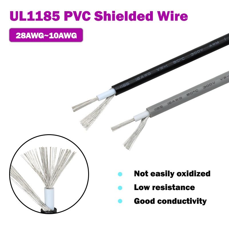 1 〜 10 メートル UL1185 PVC シールド線 2 - Audio Jumper Wire のレビューと価格