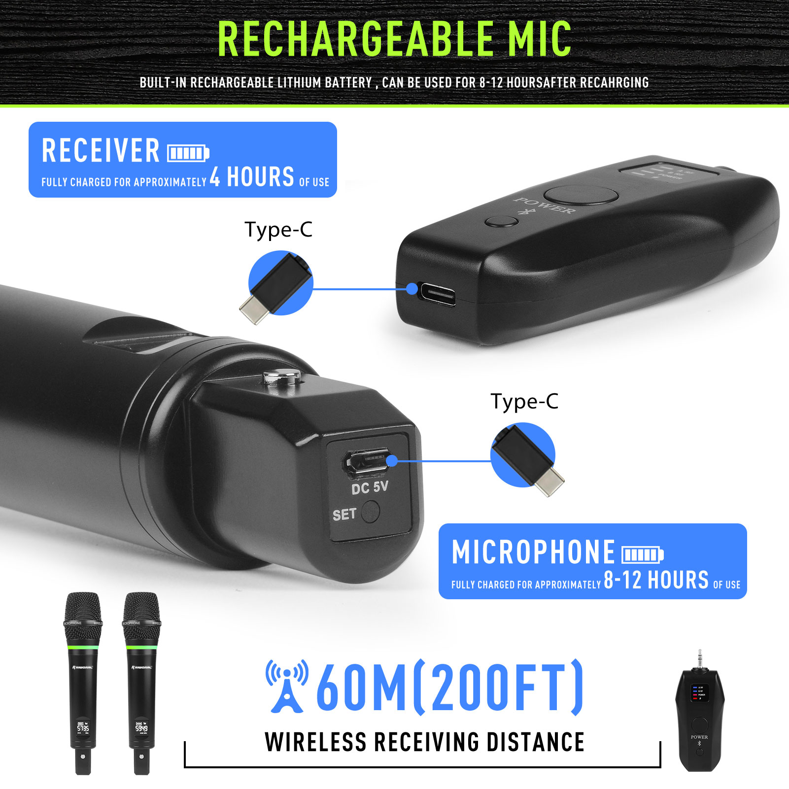 2026 RS-2 ホストステージパフォーマンス充電式プロフ - Condenser Microphone Kit のレビューと価格