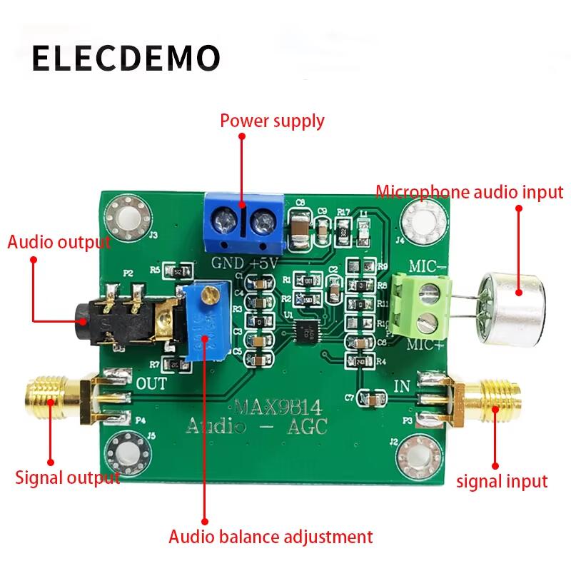 エレクトレットマイクAGCアンプモジュール、オートゲインコン - Audio Amplifier Board のレビューと価格