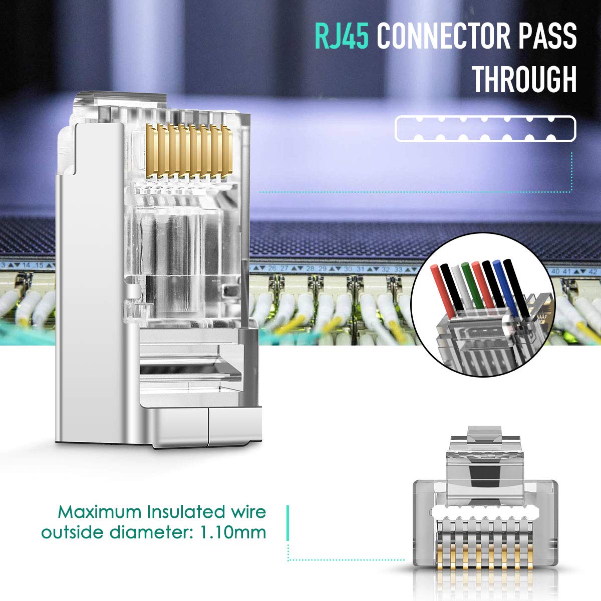 ZoeRax 100 個シールド RJ45 CAT5 CAT - Rj45 Jack のレビューと価格