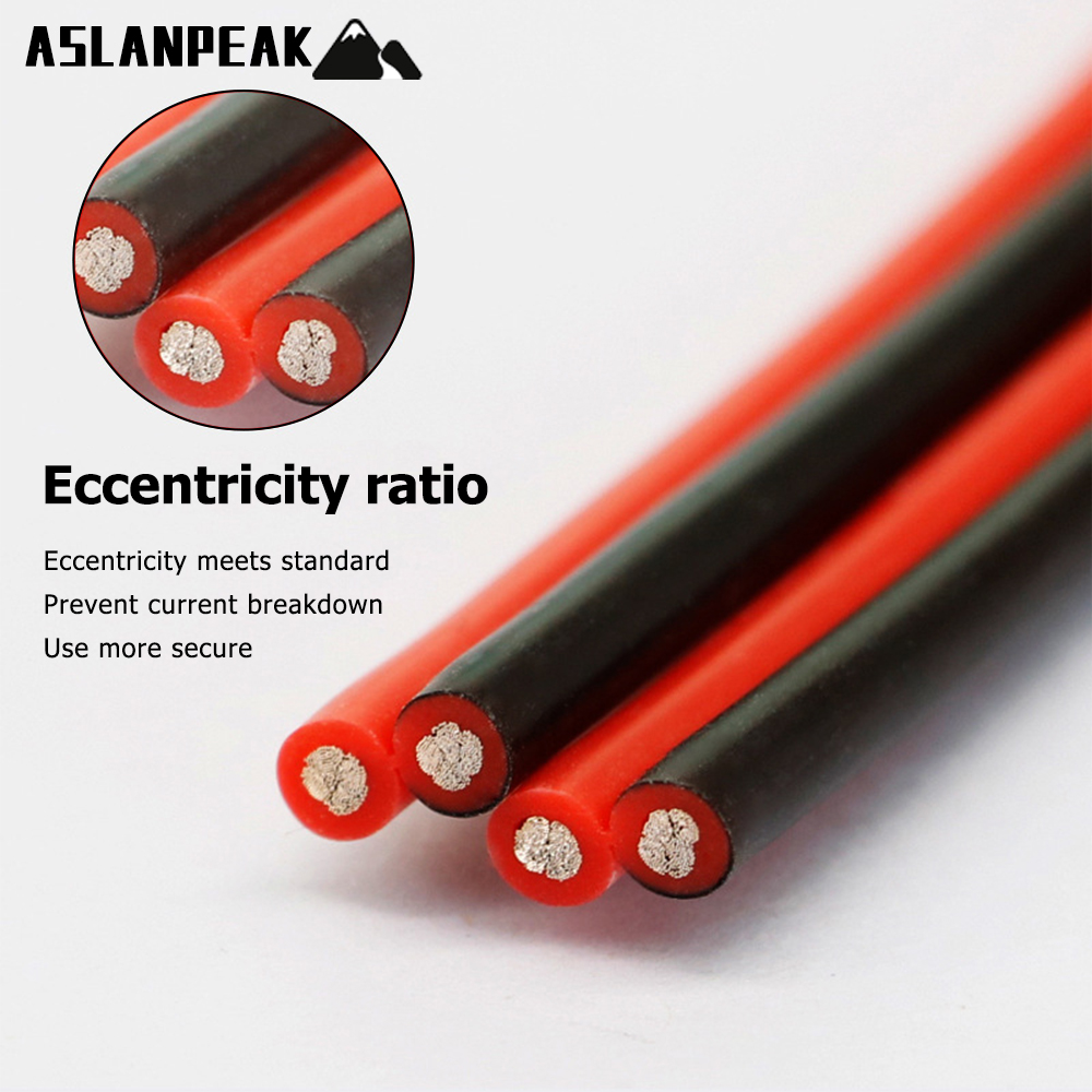 2ピンワイヤー 黒と赤のダブルシリコンワイヤー 並列シリコン - Audio Jumper Wire のレビューと価格