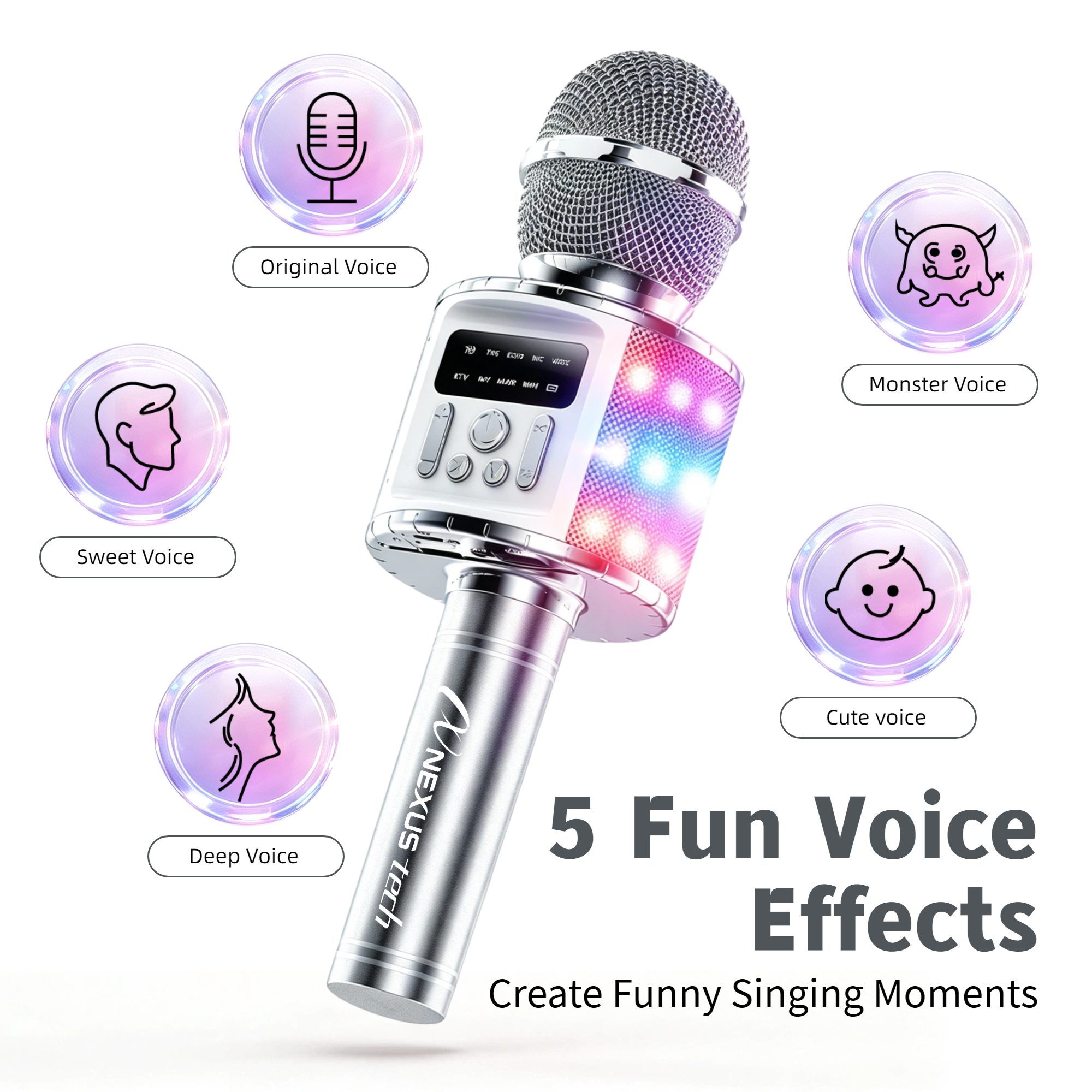 TWSデュアルワイヤレスカラオケマイク、Bluetoothス - Condenser Microphone Kit のレビューと価格