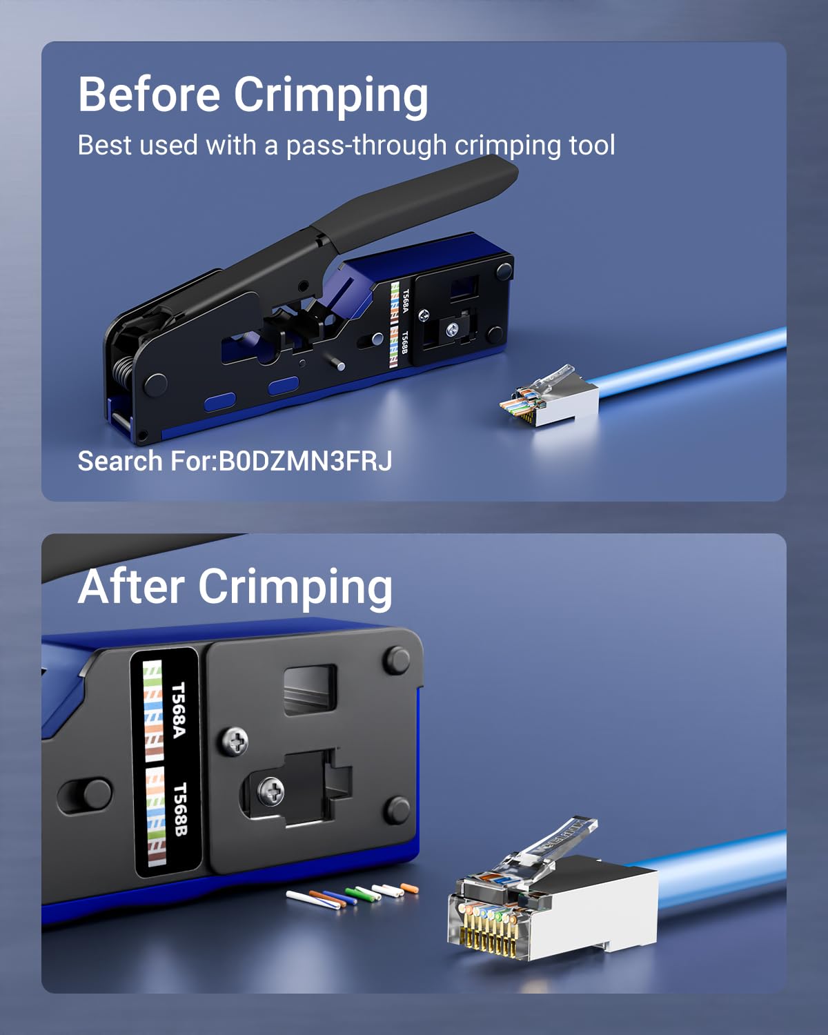 Cat 6 シールド付きパススルーRJ45コネクタ、RJ45 - Rj45 Jack のレビューと価格