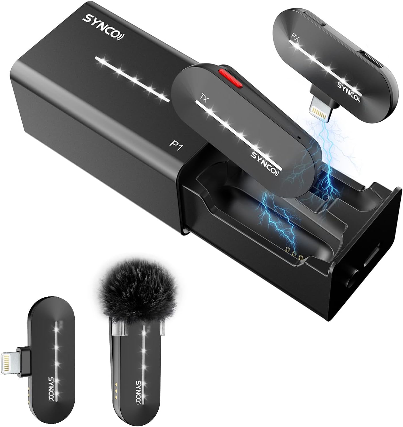 SYNCO ワイヤレスラベリアマイク P1SL 2.4GHz - Condenser Microphone Kit のレビューと価格