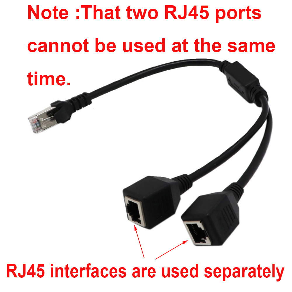 イーサネットネットワークスプリッター,1オス-2メスLANケ - Rj45 Jack のレビューと価格