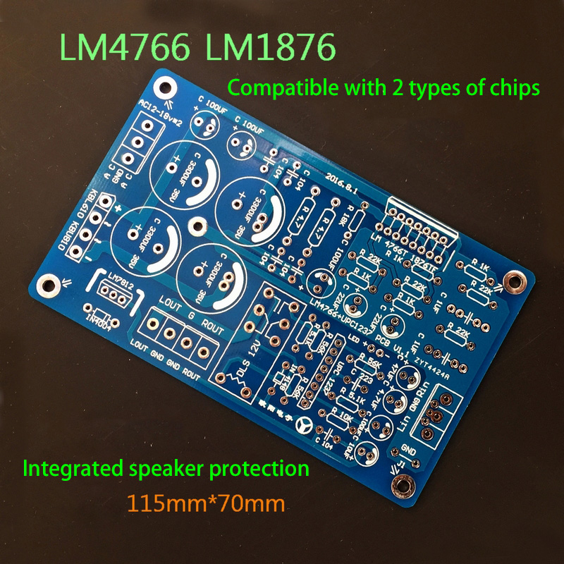 LM766 LM1876ステレオパワーアンプ基板pcb内蔵ス - Audio Amplifier Board のレビューと価格