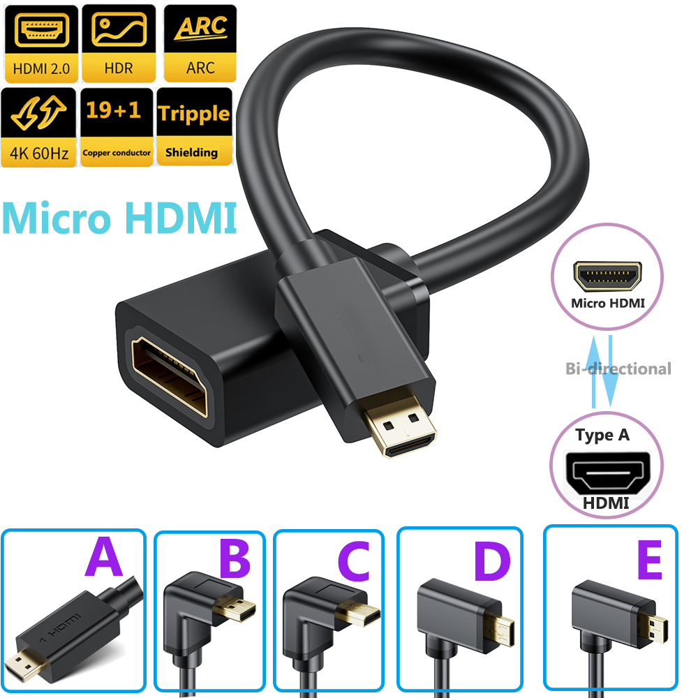 4K マイクロHDMI - HDMIケーブルアダプター スト - Mdi Cable のレビューと価格