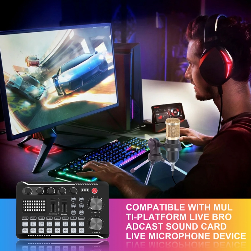 F998 サウンドカードキット、BM-800 マイクキット、 - Condenser Microphone Kit のレビューと価格