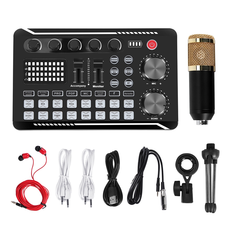 F998 サウンドカードキット、BM-800 マイクキット、 - Condenser Microphone Kit のレビューと価格
