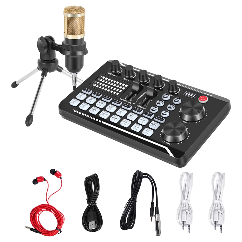 F998 サウンドカードキット、BM-800 マイクキット、 - Condenser Microphone Kit のレビューと価格