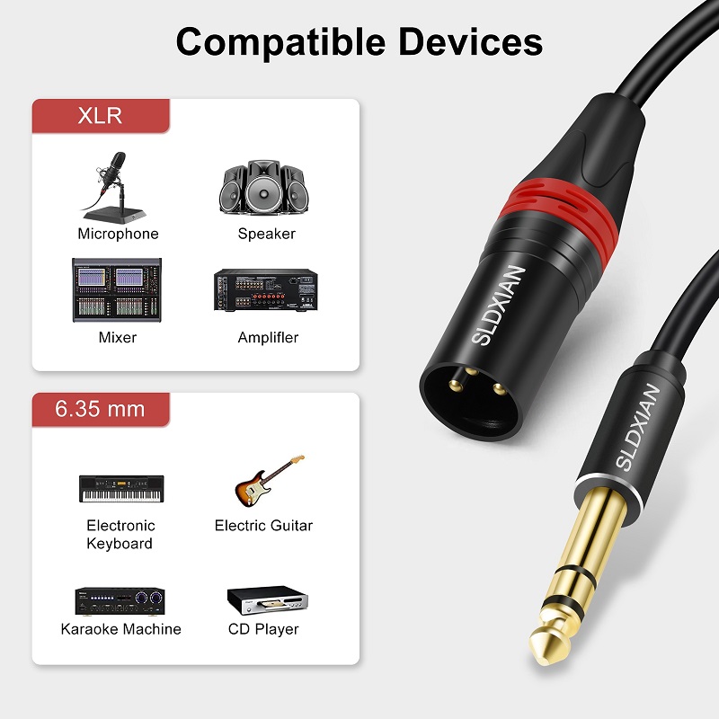 1/4インチTRS - XLRオスケーブル、バランス型6.3 - Trs Cable のレビューと価格